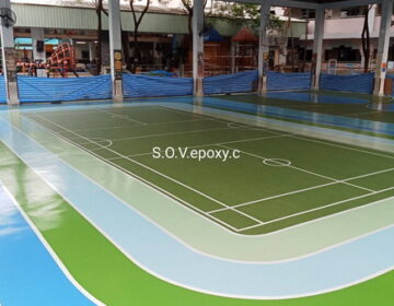 พื้น pu สนามกีฬาโรงเรียน