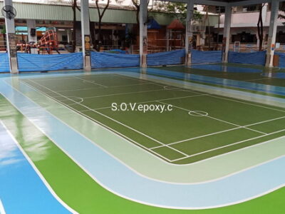 พื้น pu สนามกีฬาโรงเรียน