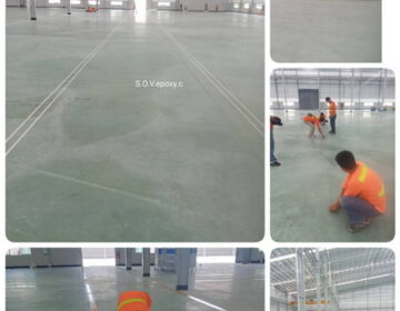 ตีเส้นจราจรโรงงาน