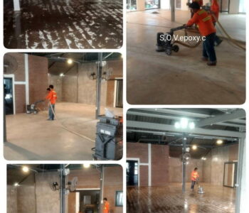 พื้น Epoxy โชว์รูมรถมอเตอร์ไซค์