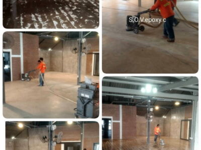 พื้น Epoxy โชว์รูมรถมอเตอร์ไซค์