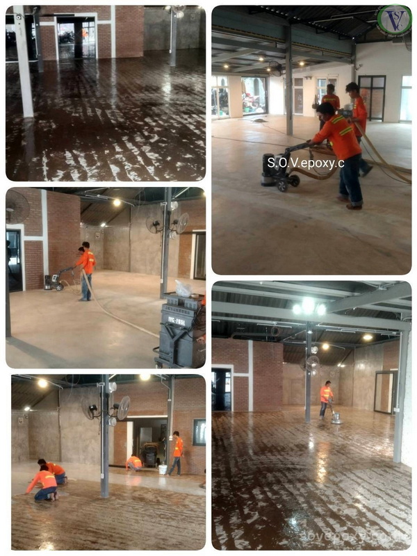 พื้น Epoxy โชว์รูมรถมอเตอร์ไซค์
