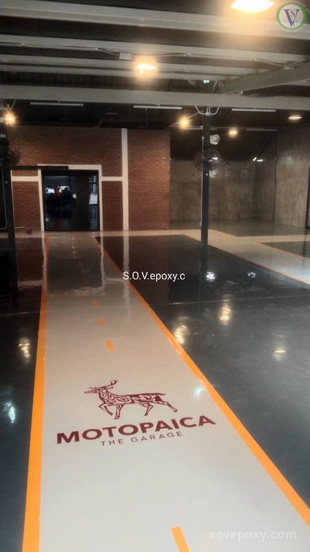 พื้น Epoxy โชว์รูมรถมอเตอร์ไซค์