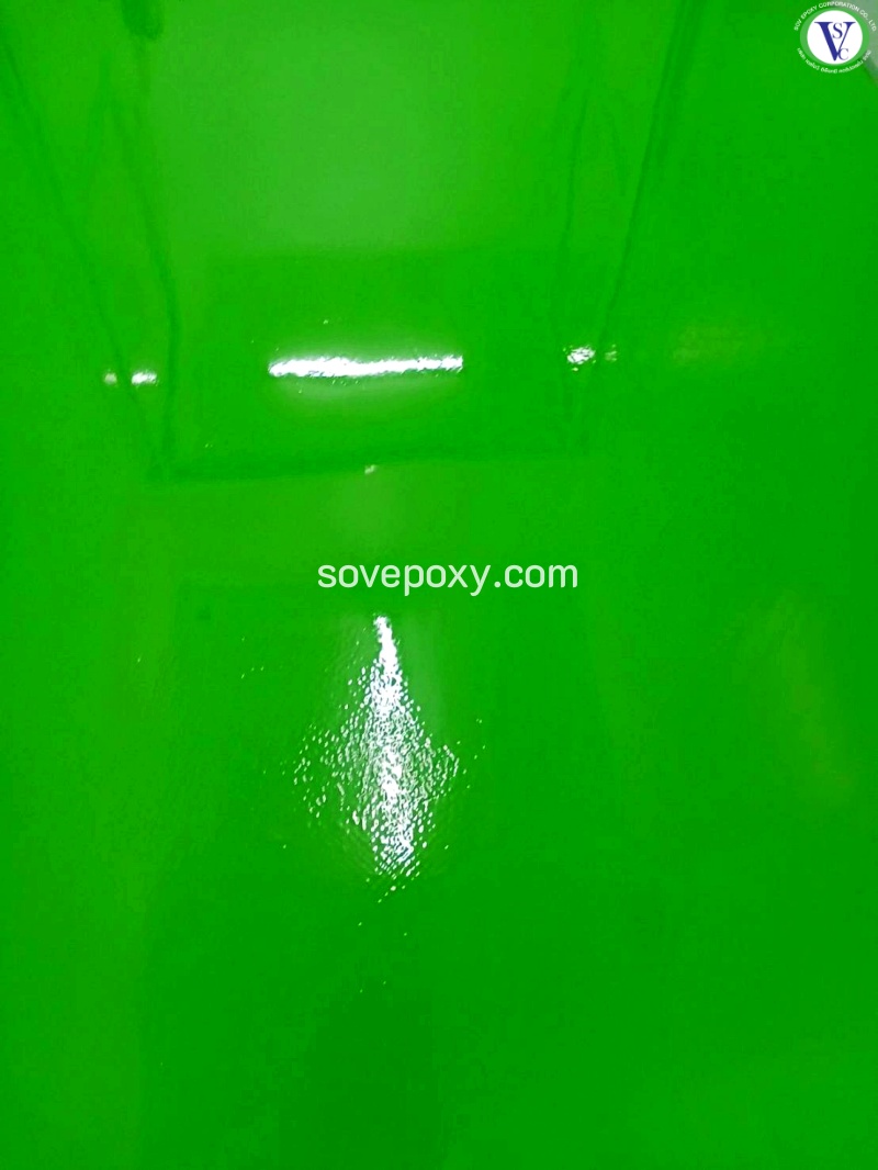 พื้น Epoxy สีเขียว_7