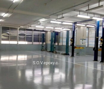 พื้น Epoxy โชว์รูมรถ OMODA