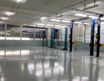 พื้น Epoxy โชว์รูมรถ OMODA