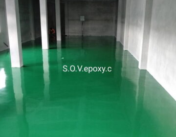 พื้น Epoxy โรงงานเครื่องสำอางค์ ชลบุรี