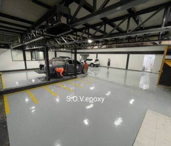 พื้น epoxy ลานจอดรถ