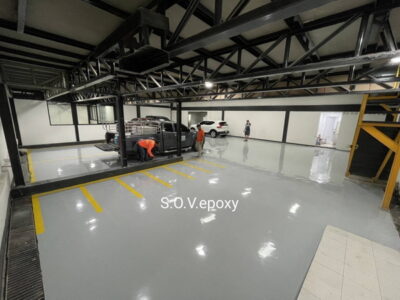 พื้น epoxy ลานจอดรถ
