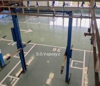 พื้น Epoxy พื้นที่บริการรถยนต์, เคลือบพื้น Epoxy โตโยต้า