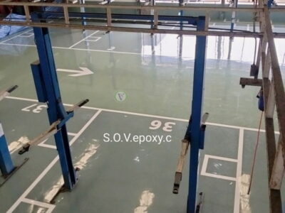 พื้น Epoxy พื้นที่บริการรถยนต์, เคลือบพื้น Epoxy โตโยต้า