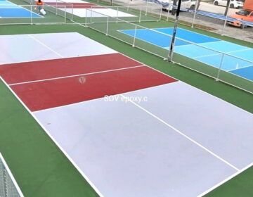 พื้น Acrylic Sport สนามกีฬา