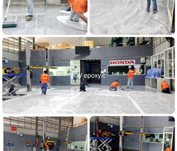 พื้น Epoxy อู่แต่งรถ