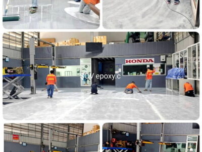 พื้น Epoxy อู่แต่งรถ