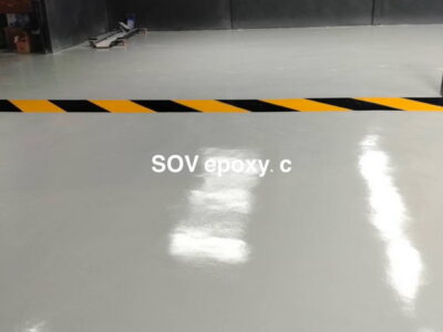 พื้น Epoxy Coating โชว์รูมรถมอเตอร์ไซค์
