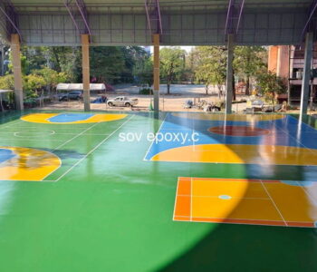 ทำพื้นสนามกีฬาโรงเรียน