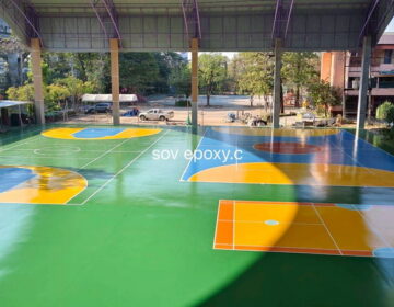 ทำพื้นสนามกีฬาโรงเรียน