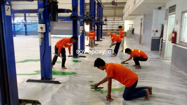 พื้น Epoxy Self-leveling TOYOTA_02 พื้น Epoxy Self-leveling