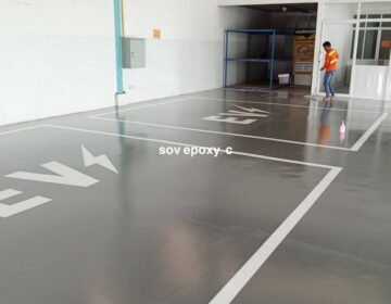 พื้น Epoxy โชว์รูมรถไฟฟ้า