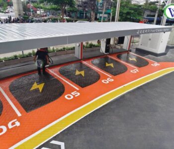 ทำพื้นช่องจอดรถ EV