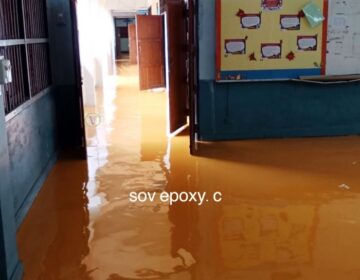 พื้น Epoxy Self-leveling อาคารเรียน