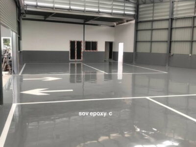 พื้น Epoxy Self-Leveling ศูนย์รถยนต์