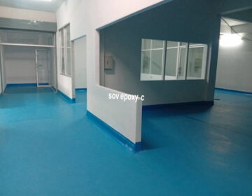 พื้น PU-MF โรงงานเครื่องสำอางค์และยา