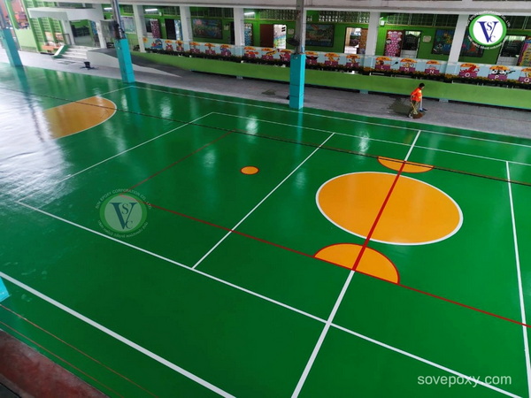 พื้นสนามกีฬาในร่ม_08 พื้น Pu สนามกีฬาในร่ม