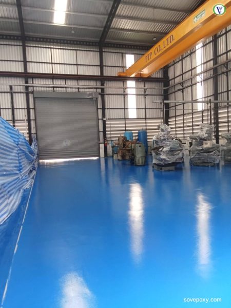 รีวิวพื้น epoxy โรงงาน ก่อนและหลัง SOV