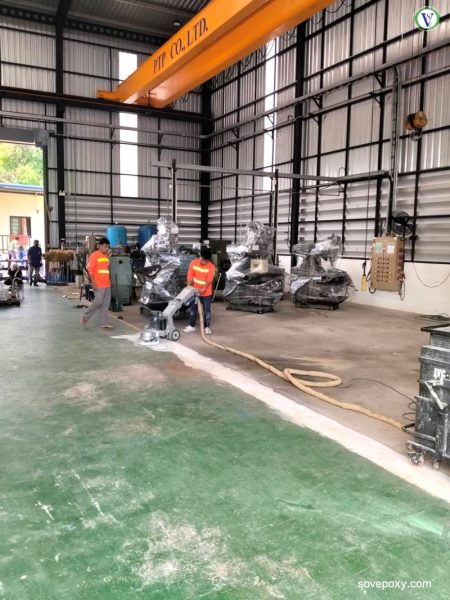 รีวิวพื้น epoxy โรงงาน ก่อนและหลัง